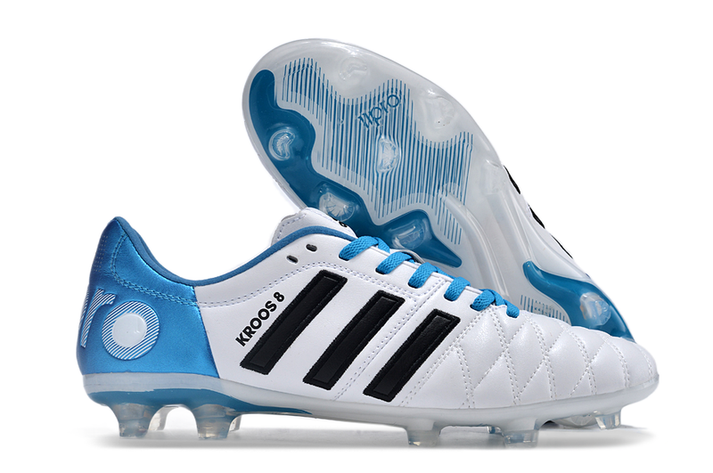 Chuteira Adidas Campo Adipure 11Pro FG - Branco e Azul