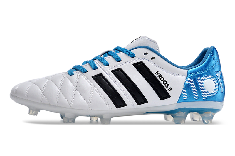 Chuteira Adidas Campo Adipure 11Pro FG - Branco e Azul