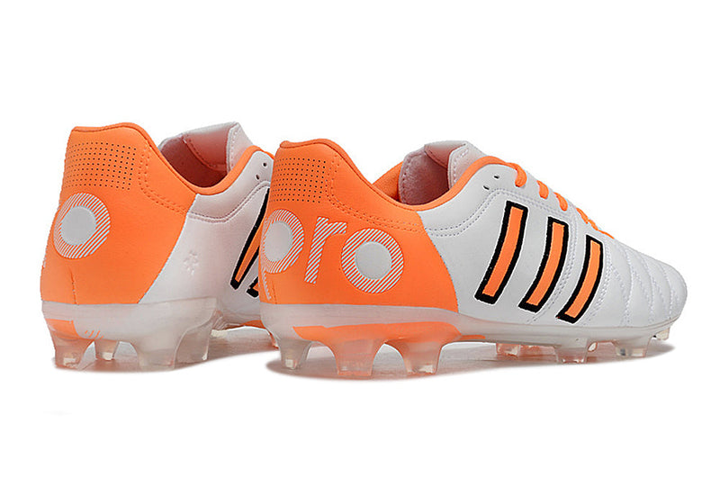 Chuteira Adidas Campo Adipure 11Pro FG - Branco e Laranja