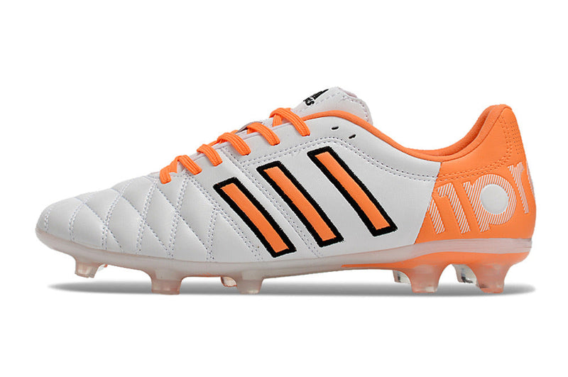 Chuteira Adidas Campo Adipure 11Pro FG - Branco e Laranja